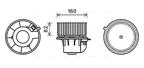 AVA QUALITY COOLING Вентилятор салона FD8499